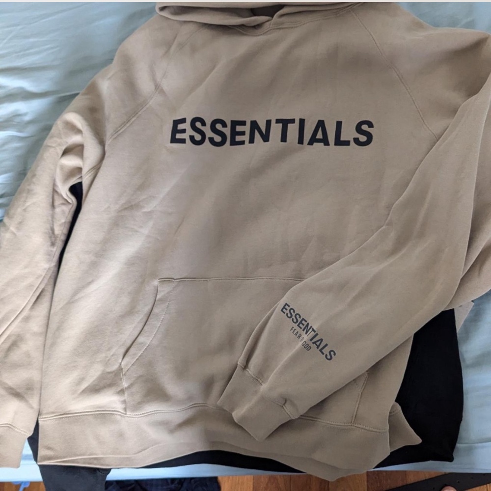 Fear of God Essentials Hoodie SS20 String/Khaki NWOT